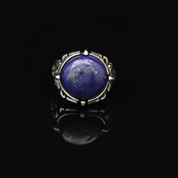  925 Sterling Silver Rings for Men - Lapis Lazuli Men's Ring - 3