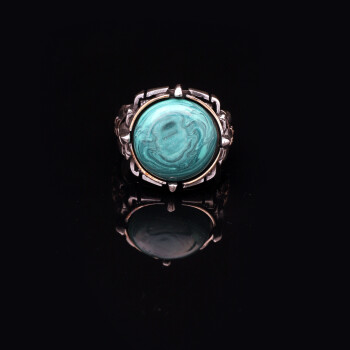  925 Sterling Silver Rings for Men - Malachite Men's Ring - 4