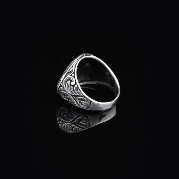 925K Sterling Silver Eagle Ring, Oxidized Eagle Ring - 2