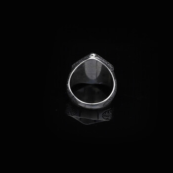 925K Sterling Silver Jade Ring, Jade Ring for Men - 3