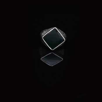 925K Sterling Silver Jade Ring, Jade Ring for Men - 5