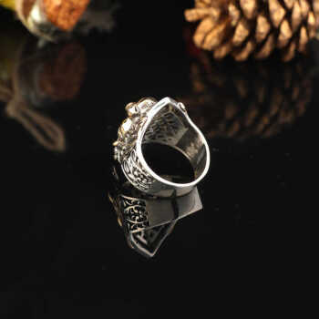 925K Sterling Silver Lion Ring, Lion King Signet Ring - 4