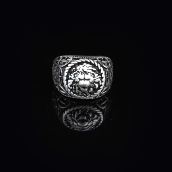 925K Sterling Silver Lion Ring, Lion Ring Men,Lion Signet Ring - 5