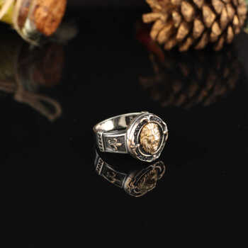 925K Sterling Silver Lion Ring,Lion Ring Men, Viking Ring Men - 4