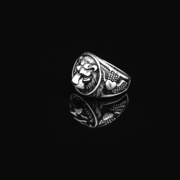 925K Sterling Silver Lion Ring,Lion Ring Men, Viking Ring Men - 3