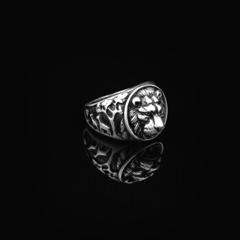 925K Sterling Silver Lion Ring,Lion Ring Men, Viking Ring Men - 4