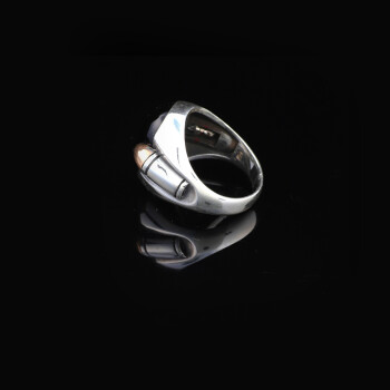 925K Sterling Silver Onyx Ring, Onyx Stone Ring - 3