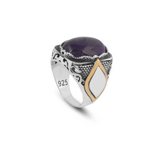 925K Sterling Silver Purple Sapphire Ring,Ottoman Ring - 1