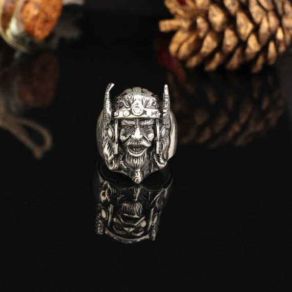 925K Sterling Silver Viking Ring Men, Norse Mythology Ring, Viking Ring - 3