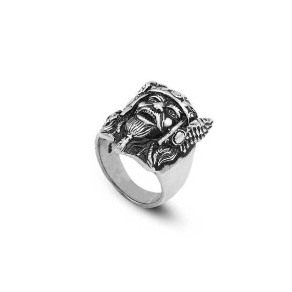 925K Sterling Silver Viking Ring Men, Norse Mythology Ring, Viking Ring - 1