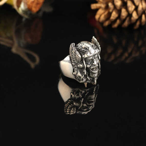 925K Sterling Silver Viking Ring Men, Norse Mythology Ring, Viking Ring - 2