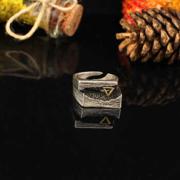 925K Sterling Silver Vintage Ring Men, Special Design Ring - 2