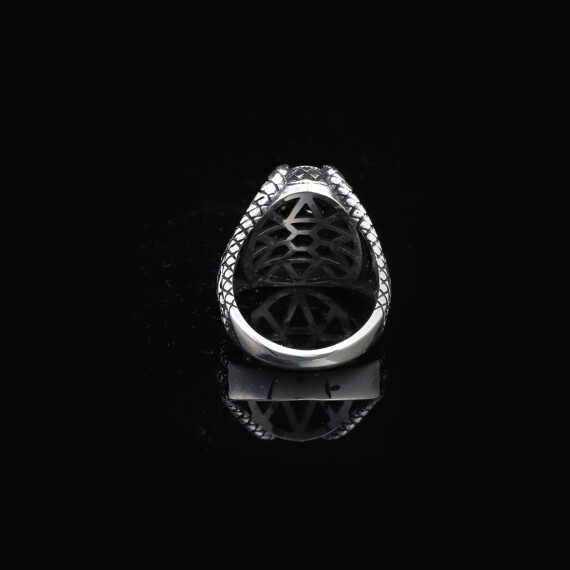 Anchor Ring, Custom Engraved Ring, Claw Silver Ring - 3