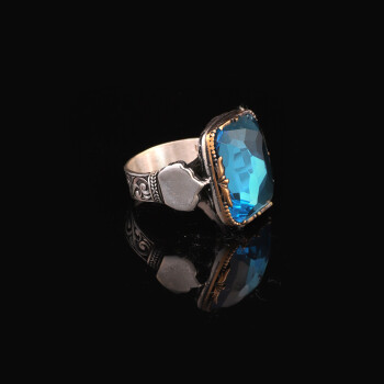 Aquamarine Ring, Aquamarine Ring Sterling Silver, Natural Aquamarine - 4