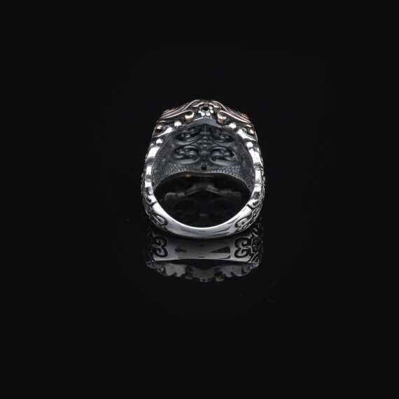 Black Onyx Ring with Vibrant Ottoman-Inspired Patterns - 4