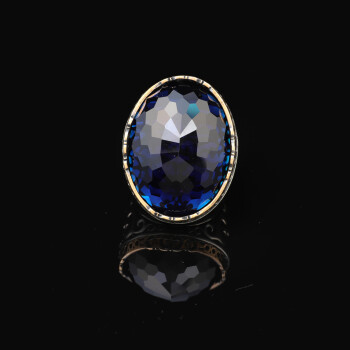  Blue Sapphire Ring with Oval Stone -Large Gemstone Ring, Ottoman Men - 2