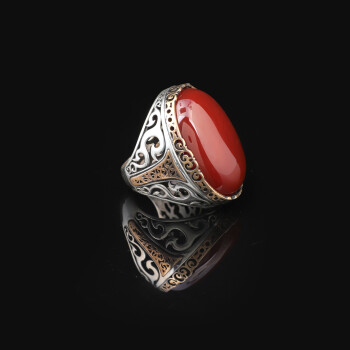  Carnelian Ring - Oval Stone - Large Gemstone Ring - 2