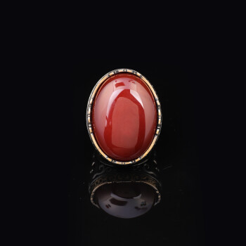  Carnelian Ring - Oval Stone - Large Gemstone Ring - 3