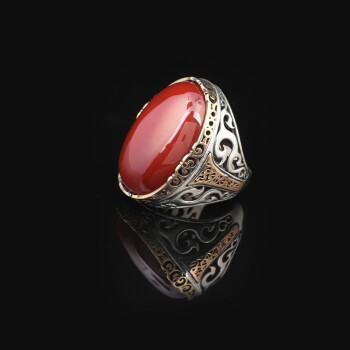  Carnelian Ring - Oval Stone - Large Gemstone Ring - 5