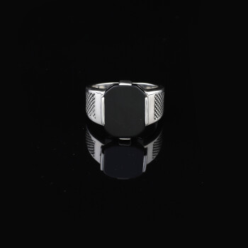  Handmade 925 Sterling Silver Black Onyx Pinky Ring - 3