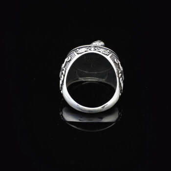  Handmade 925 Sterling Silver Clown Skull Ring - Men's Oxidized - 3