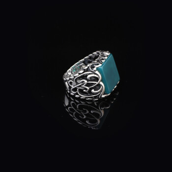  Handmade 925 Sterling Silver Jade Ring in Ottoman Style - Gemstone - 4