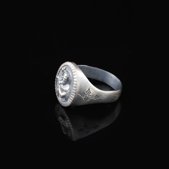  Handmade 925 Sterling Silver Jesus Ring - Men's Christian Jewelry Featuring Cross - 4