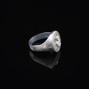  Handmade 925 Sterling Silver Jesus Ring - Men's Christian Jewelry Featuring Cross - 5