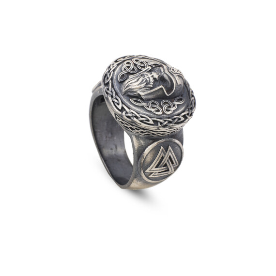  Handmade 925 Sterling Silver Viking Signet Ring - Men's - 1