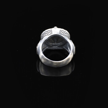  Handmade 925 Sterling Silver Viking Signet Ring - Men's - 3