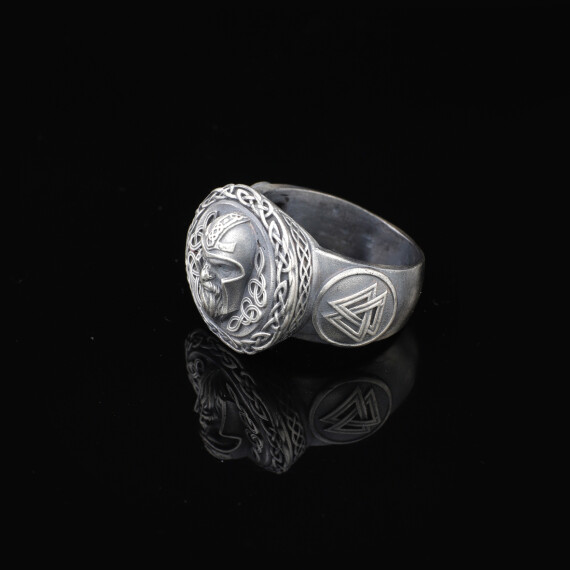  Handmade 925 Sterling Silver Viking Signet Ring - Men's - 4