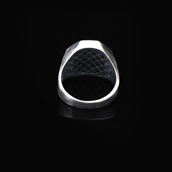  Handmade Bee Signet Ring - 925 Sterling Silver Men's Jewelry - 2