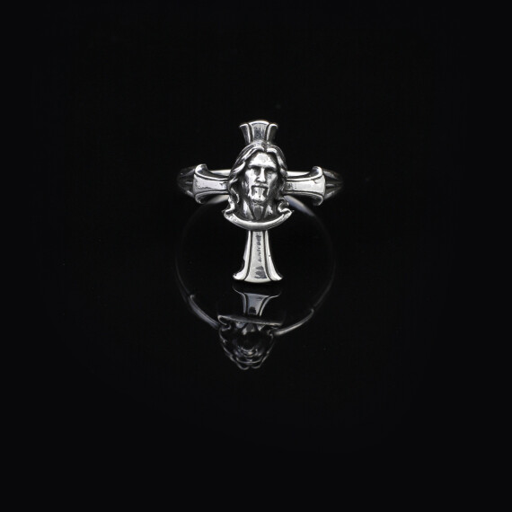  Handmade Cross Jesus Ring - 925 Sterling Silver Men's Christian - 4