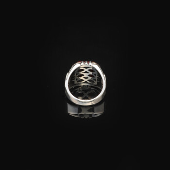  Handmade Garnet Claw Ring, Polished 925 Sterling Silver - 2