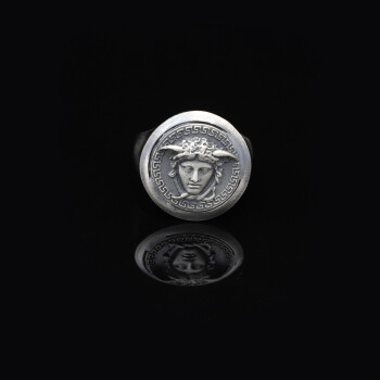  Handmade Medusa Pinky Signet Ring - 925 Sterling Silver Men's - 5