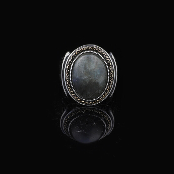 Handmade Men Ring, Labradorite Men's Ring, Labradorite Ring Sterling Silver - 4