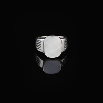  Handmade Mother of Pearl Pinky Ring - 925 Sterling Silver - 2