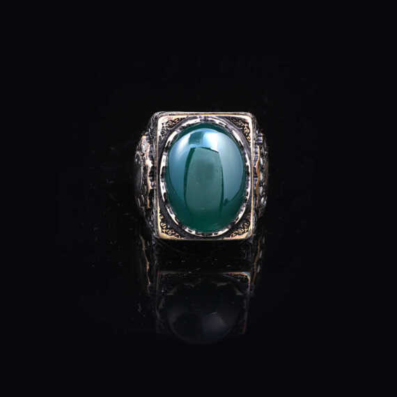 Jade Ring, Jade Ring for Men, Ottoman Men Ring - 3