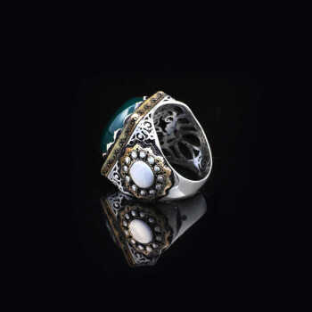 Jade Ring, Jade Ring for Men, Ottoman Men Ring - 4