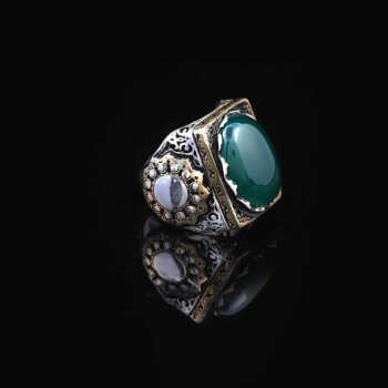 Jade Ring, Jade Ring for Men, Ottoman Men Ring - 5