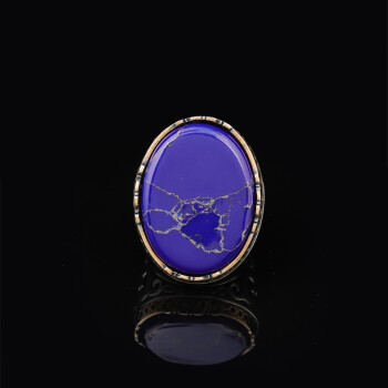  Lapis Lazuli Ring - Oval Stone, Large Gemstone Ring - 3