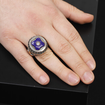  Lapis Lazuli Ring with Micro Sapphire - 6