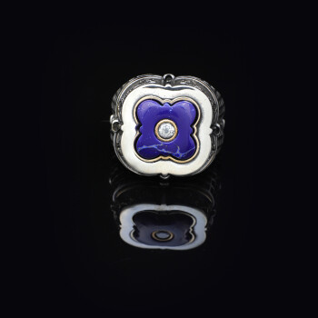  Lapis Lazuli Ring with White Sapphire Accent - 3