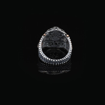 Mens Handmade Ring, Black Onyx Men's Ring, Eagle Ring, Black Onyx Ring - 3