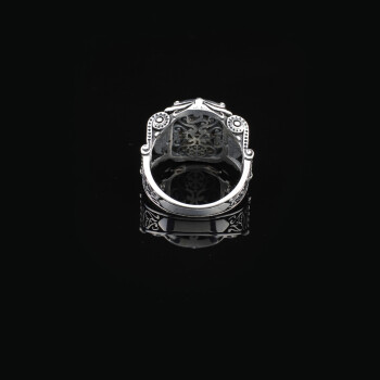 Mens Handmade Ring, Black Onyx Men's Ring - 2