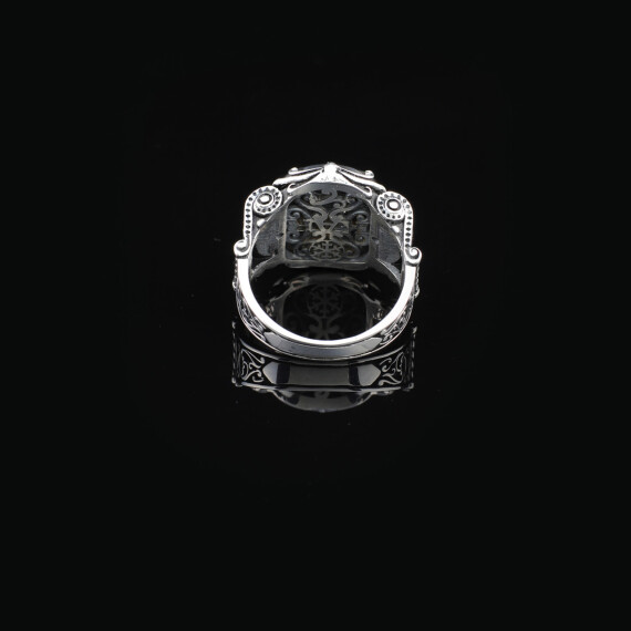 Mens Handmade Ring, Black Onyx Men's Ring - 2