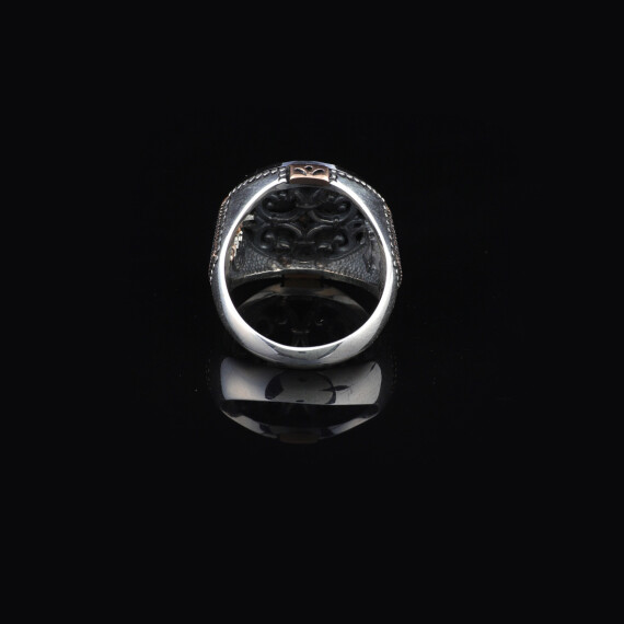 Mens Handmade Ring, Black Onyx Men's Ring, Sword Ring, Black Onyx Ring - 4