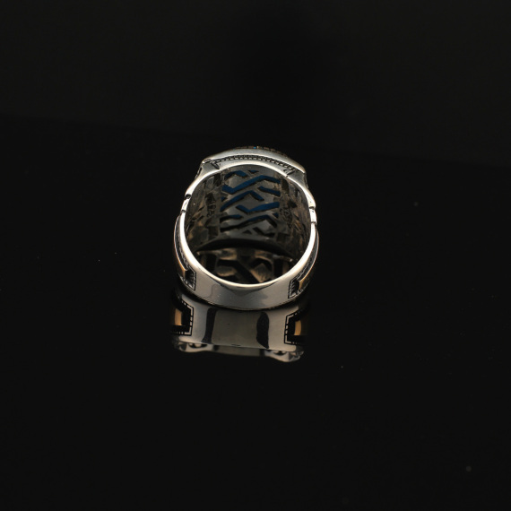 Mens Handmade Ring, Turkish Handmade Silver Men Ring - 2