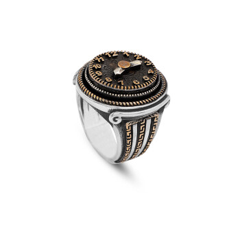  Men's Rotating Watch Ring - 925 Sterling Silver - 1