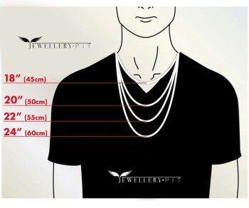  Mens Silver Chain Necklace with Uzi Gun Pendant - 4